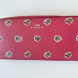 Coach Red Floral Women's Wallet